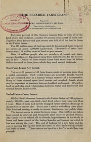 Front cover of The flexible farm lease by United States. Farm Security Administration. Tenure Improvement Section
