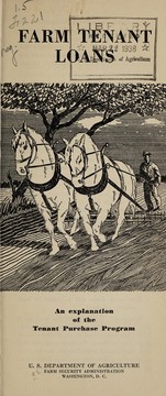 Front cover of Farm tenant loans by United States. Farm Security Administration