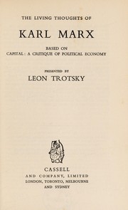 Front cover of The living thoughts of Karl Marx by Karl Marx