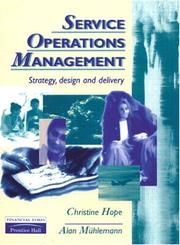 Cover of Service operations management by Christine Hope