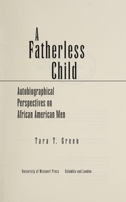 Front cover of A fatherless child by Tara T. Green