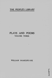 Front cover of Plays and Poems. Volume III (King Richard II / King Richard III / Love's Labour's Lost / Macbeth / Measure for Measure / Merchant of Venice / Merry Wives of Windsor / Midsummer Night's Dream / Much Ado About Nothing / Othello / Pericles) by William Shakespeare