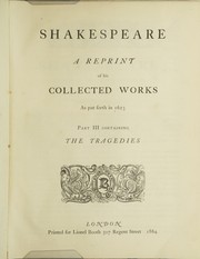 Front cover of Tragedies (Antony and Cleopatra / Coriolanus / Cymbeline / Hamlet / Julius Caesar / King Lear / Macbeth / Othello / Romeo and Juliet / Timon of Athens / Titus Andronicus / Troilus and Cressida) by William Shakespeare