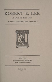 Cover of Robert E. Lee by Charles Sherwood Farriss