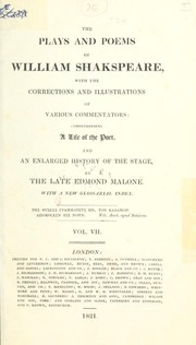 Front cover of The Plays and Poems of Williams Shakspeare (Hamlet / Much Ado About Nothing) by William Shakespeare