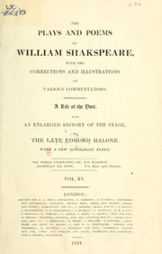 Front cover of The Plays and Poems of William Shakspeare (King John / Tempest) by William Shakespeare