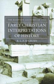 Front cover of Early Christian interpretations of history by Robert Milburn