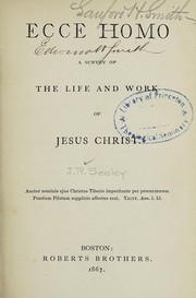 Front cover of Ecce homo by John Robert Seeley