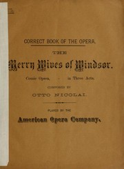 Cover of Merry Wives of Windsor by Otto Nicolai