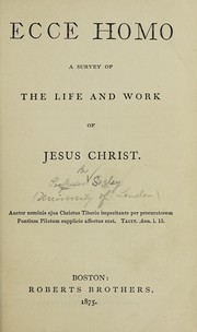 Front cover of Ecce homo by John Robert Seeley