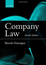 Front cover of Company Law by Brenda Hannigan