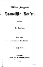 Front cover of William Shakspeare's Dramatiske værker (King Lear / King Richard II / Macbeth / Romeo and Juliet) by William Shakespeare