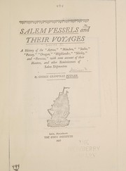 Front cover of Salem vessels and their voyages by George Granville Putnam