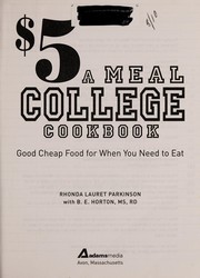 Cover of $5 a meal college cookbook by Rhonda Lauret Parkinson