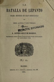 Front cover of La batalla de Lepanto by Antonio Mallí de Brignole