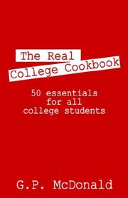 Front cover of The Real College Cookbook by G. P. McDonald