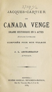 Cover of Jacques-Cartier by Joseph Louis Archambault