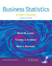 Cover of Business Statistics by David M. Levine