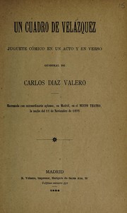 Front cover of Un cuadro de Velazquez by Carlos Diaz Valero