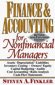 Front cover of Finance & accounting for nonfinancial managers by Steven A. Finkler