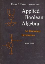 Cover of Applied Boolean algebra by Franz Edward Hohn