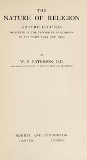 Cover of The nature of religion by W. P. Paterson