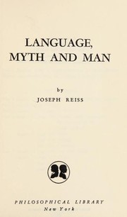 Cover of Language, Myth and Man by Joseph Reiss