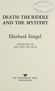 Cover of Tod by Eberhard Jüngel