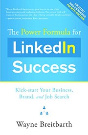 Cover of The power formula for LinkedIn success by Wayne Breitbarth