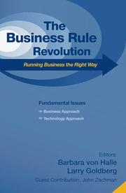 Cover of Business Rule Revolution by Barbara Von Halle