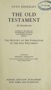 Cover of Einleitung in das Alte Testament by Otto Eissfeldt