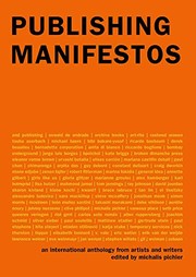 Cover of Publishing Manifestos by Michalis Pichler