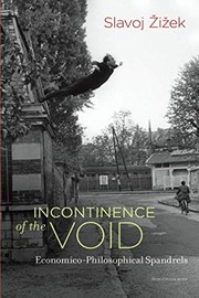 Front cover of Incontinence of the Void by Slavoj Žižek
