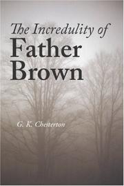 Cover of The incredulity of Father Brown by Gilbert Keith Chesterton