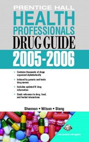 Front cover of Prentice Hall Health Professional's Drug Guide 2005-2006 (Prentice Hall Drug Guides) by Margaret T. Shannon