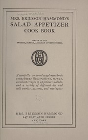 Front cover of Mrs. Ericsson Hammond's salad appetizer cook book... by Maria Matilda Ericsson Hammond