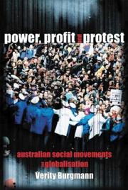 Front cover of Power, Profit and Protest by Verity Burgmann