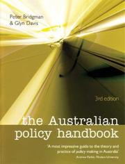 Front cover of The Australian policy handbook by Peter Bridgman