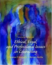 Front cover of Ethical, Legal, and Professional Issues in Counseling, Updated (2nd Edition) by Theodore P. Remley