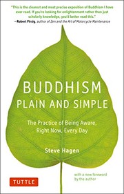 Cover of Buddhism Plain and Simple by Steve Hagen