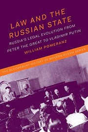 Cover of Law and the Russian State by William E. Pomeranz