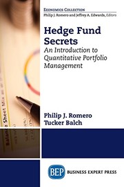 Front cover of Hedge Fund Secrets by Philip J. Romero