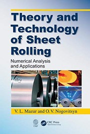 Front cover of Theory and Technology of Sheet Rolling by V.L. Mazur