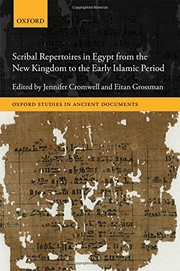 Front cover of Scribal Repertoires in Egypt from the New Kingdom to the Early Islamic Period by Eitan Grossman