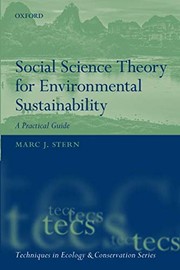 Front cover of Social Science Theory for Environmental Sustainability by Marc J. Stern