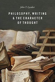 Cover of Philosophy, Writing, and the Character of Thought by John T. Lysaker