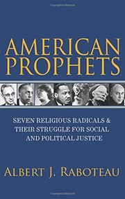 Cover of American prophets by Albert J. Raboteau