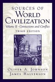 Front cover of Sources of World Civilization, Vol. 2 by Oliver A. Johnson