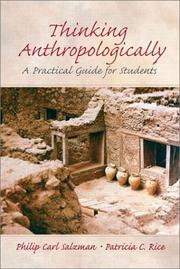 Cover of Thinking anthropologically by Philip Carl Salzman
