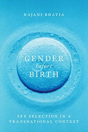 Cover of Gender before Birth by Rajani Bhatia hD